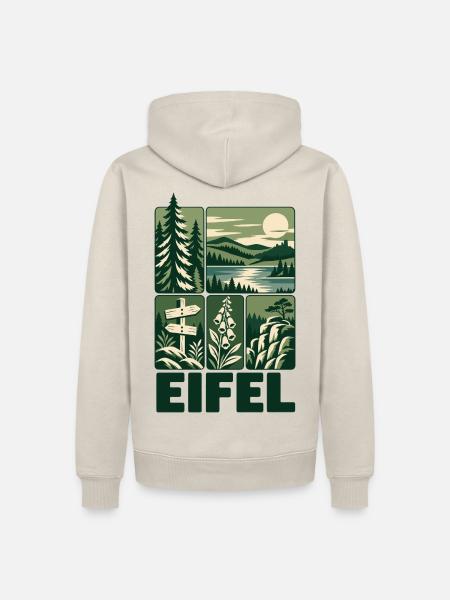 Eifel Germany Outdoor Nature - Männer Premium Bio Hoodie - Beige