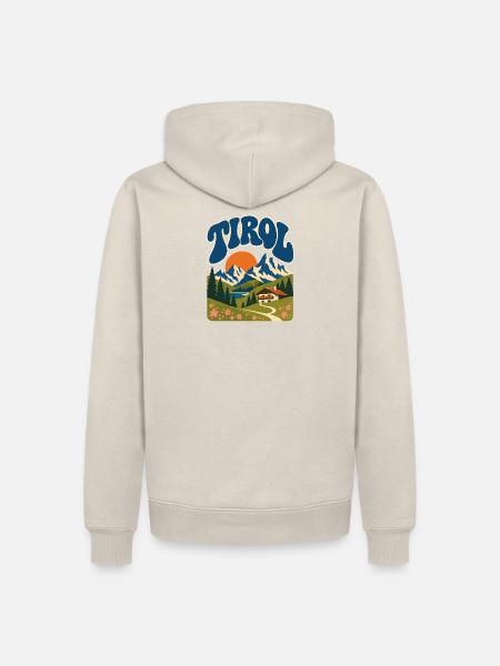Tirol Retro Alpine Nature - Männer Premium Bio Hoodie - Beige
