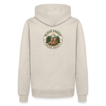 Black Forest Hiking Society - Männer Premium Bio Hoodie - Beige - Hinten - Thijin (182cm)
