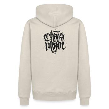 Chaos Inside - Männer Premium Bio Hoodie - Beige - Hinten - Thijin (182cm)