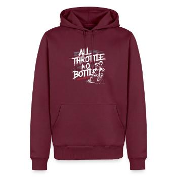Aventure en motocross : seule la vitesse compte - Sweat à capuche Premium bio Homme - bourgogne - Devant - Nico (187cm)
