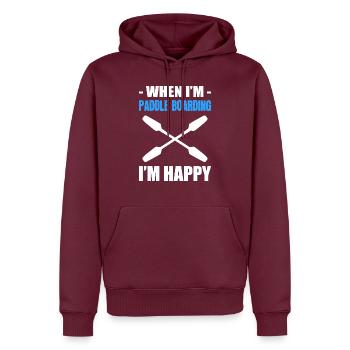 Ich bin froh Schwimmer Geschenk - Männer Premium Bio Hoodie - Burgunderrot - Vorne - Nico (187cm)