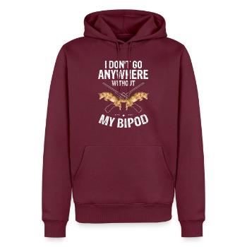 Kojoten Design für Kojotentöter - Männer Premium Bio Hoodie - Burgunderrot - Vorne - Nico (187cm)