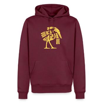 mexican bird - Männer Premium Bio Hoodie - Burgunderrot - Vorne - Nico (187cm)