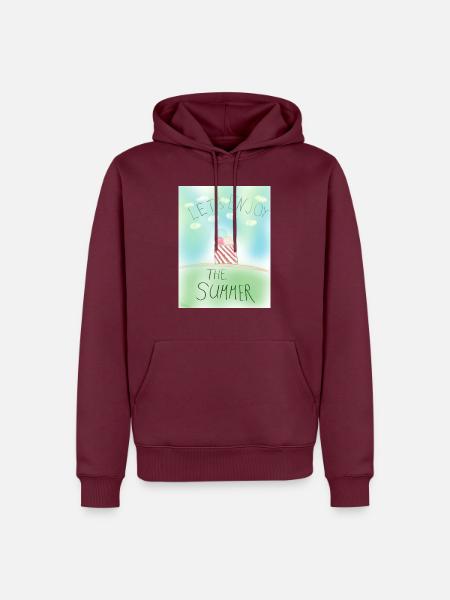 Lets enjoy the summer - Männer Premium Bio Hoodie - Burgunderrot
