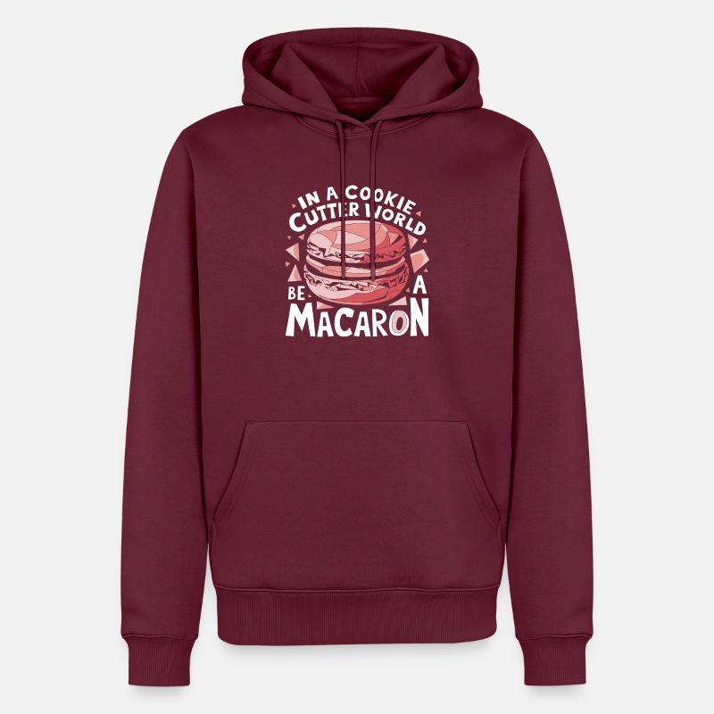 Soyez unique comme un macaron - Sweat à capuche Premium bio Homme - bourgogne
