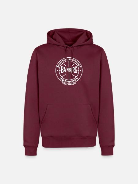 Basketballhauptstadt Bamberg Oberfranken - Männer Premium Bio Hoodie - Burgunderrot