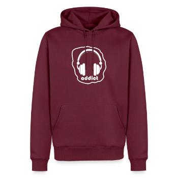Rock Musik Rock and Roll - Sweat à capuche Premium bio Homme - bourgogne - Devant - Nico (187cm)