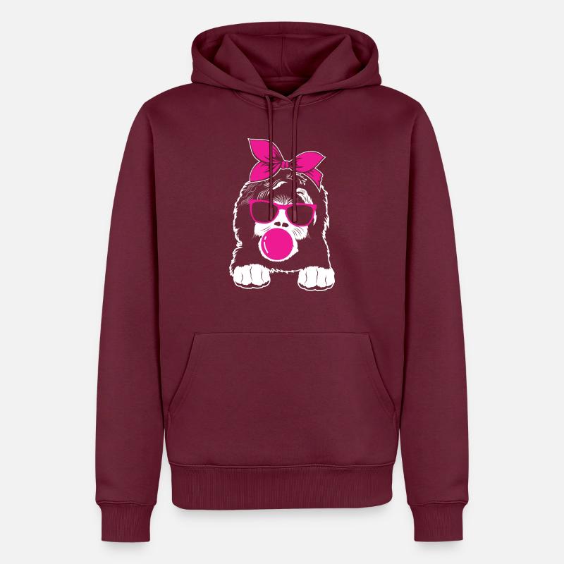 Sheepadoodle Doodle Dog - Sweat à capuche Premium bio Homme - bourgogne
