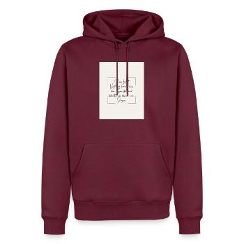 Der Vegetarier - Männer Premium Bio Hoodie - Burgunderrot - Vorne - Nico (187cm)