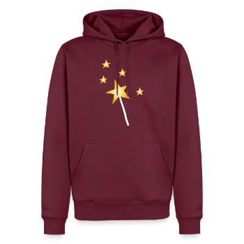 Wand - Men’s Premium Organic Hoodie - burgundy - Front - Nico (187cm)