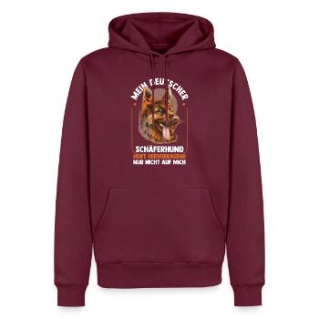Hund Hundebesitzer Hund Hundehalter Geschenk - Männer Premium Bio Hoodie - Burgunderrot - Vorne - Nico (187cm)