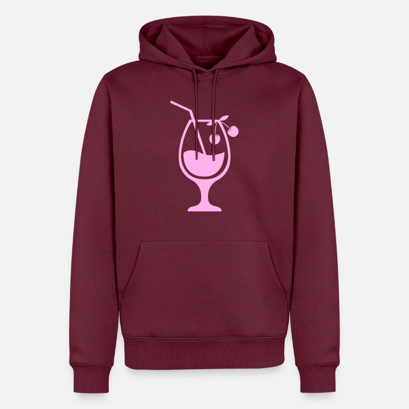 Cocktail 01 - Sweat à capuche Premium bio Homme - bourgogne