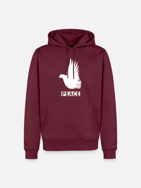 Frieden, Ukraine,Weltfrieden, Friedensbewegung, - Männer Premium Bio Hoodie - Burgunderrot