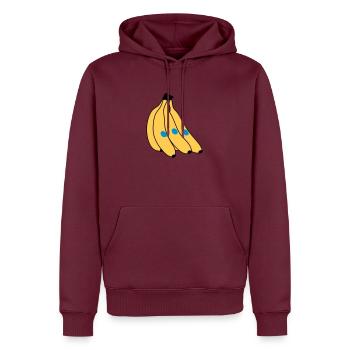 Banane - Sweat à capuche Premium bio Homme - bourgogne - Devant - Nico (187cm)