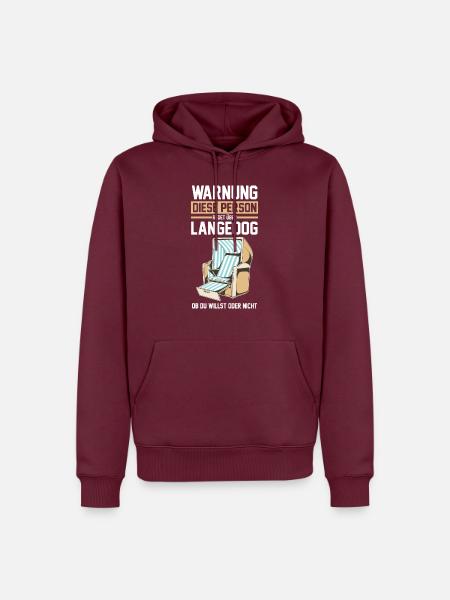 Nordsee Langeoog - Männer Premium Bio Hoodie - Burgunderrot