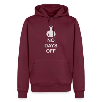 pas de jours de congé devis - Sweat à capuche Premium bio Homme - bourgogne - Devant - Nico (187cm)