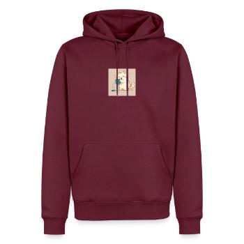 Süßes kleines Kätzchen - Männer Premium Bio Hoodie - Burgunderrot - Vorne - Nico (187cm)