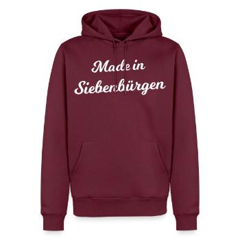 Siebenbürger Fanshirt - Männer Premium Bio Hoodie - Burgunderrot - Vorne - Nico (187cm)