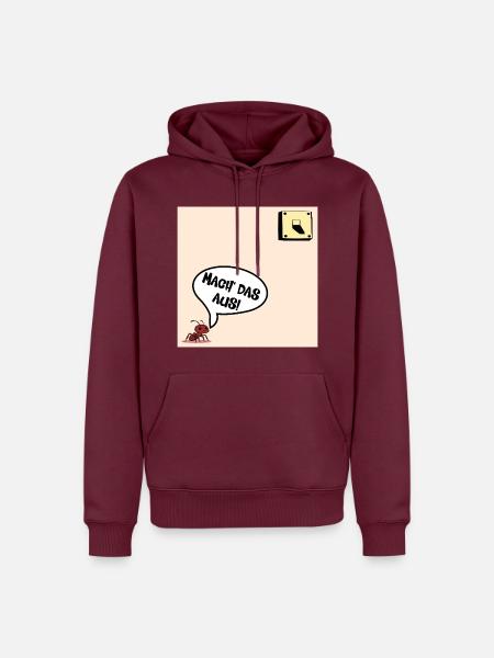 Schalter Ameise - Männer Premium Bio Hoodie - Burgunderrot