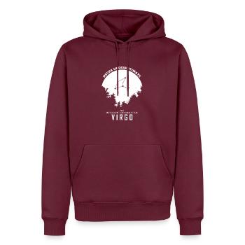 Jungfrau Geschenk Horoskop Sternzeichen - Männer Premium Bio Hoodie - Burgunderrot - Vorne - Nico (187cm)