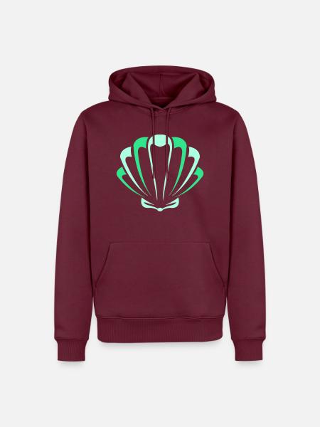 shell - Men’s Premium Organic Hoodie - burgundy