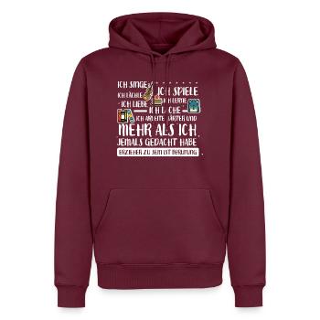Erzieher ist ein Berufung - Männer Premium Bio Hoodie - Burgunderrot - Vorne - Nico (187cm)