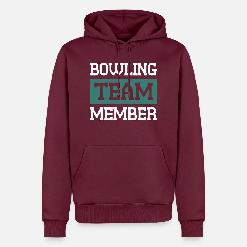 Équipe de bowling - Sweat à capuche Premium bio Homme - bourgogne