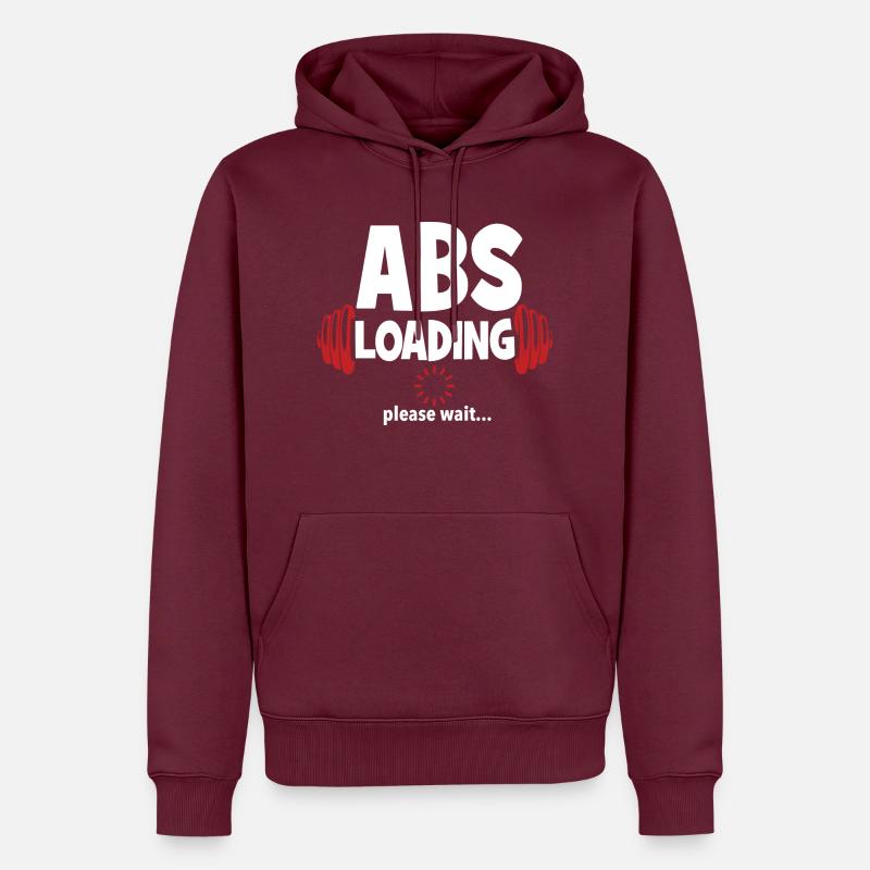 ABS -Laden, bitte warten Sie - Männer Premium Bio Hoodie - Burgunderrot
