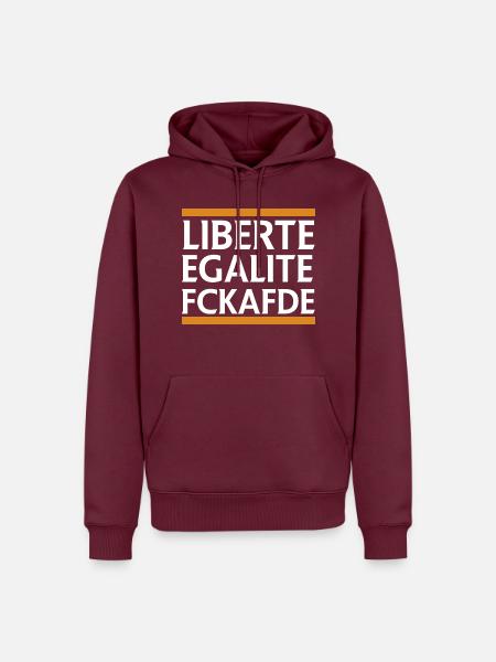 Liberte Egalite FckAfDE - Männer Premium Bio Hoodie - Burgunderrot