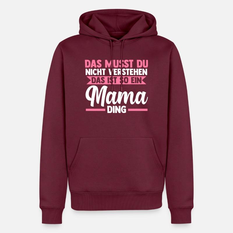 Mutter Mama - Männer Premium Bio Hoodie - Burgunderrot