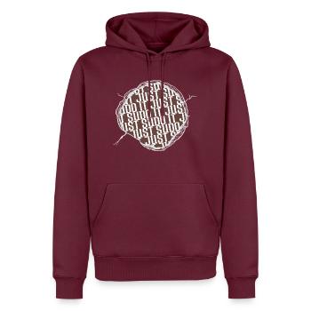 happy computer programming profession present idea - Männer Premium Bio Hoodie - Burgunderrot - Vorne - Nico (187cm)