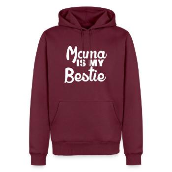 Maman est ma meilleure amie Maman est la plus grande maman maman - Sweat à capuche Premium bio Homme - bourgogne - Devant - Nico (187cm)