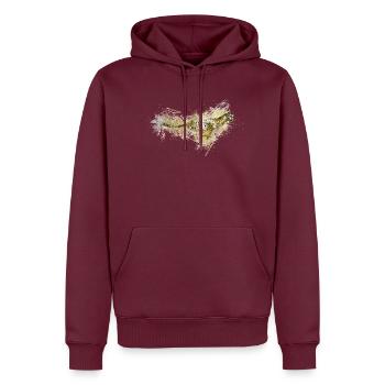 Guépard - Sweat à capuche Premium bio Homme - bourgogne - Devant - Nico (187cm)