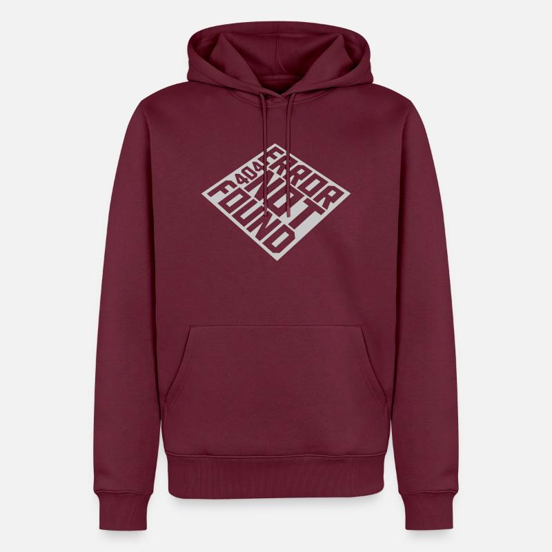 Error 404 not found - Männer Premium Bio Hoodie - Burgunderrot