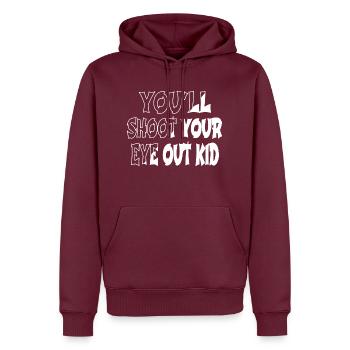Mignon drôle dictons drôles citation Dork citation heureux - Sweat à capuche Premium bio Homme - bourgogne - Devant - Nico (187cm)