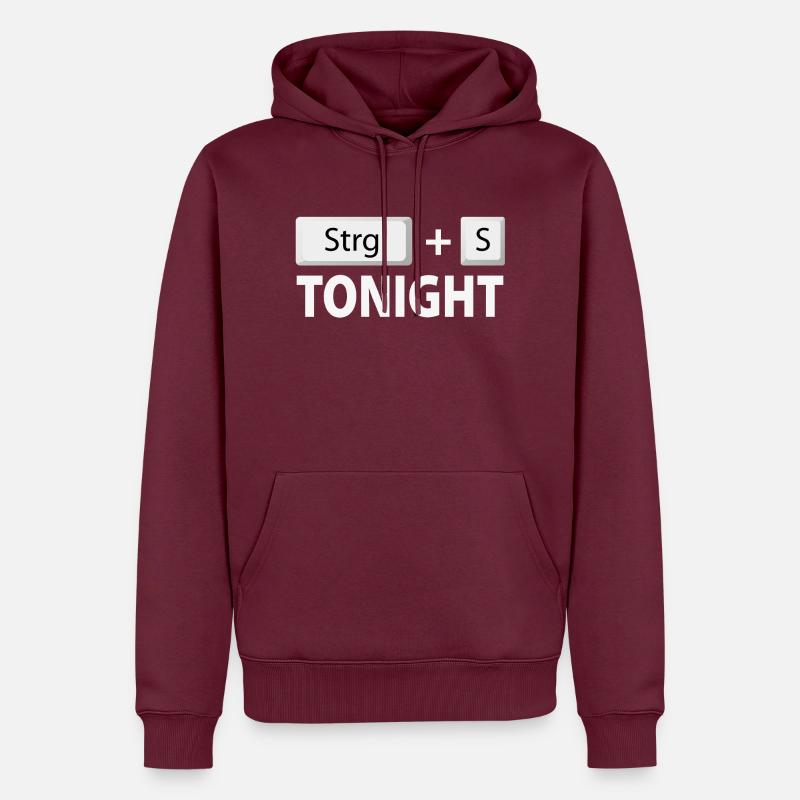Save (Ctrl + S) tonight - Men’s Premium Organic Hoodie - burgundy