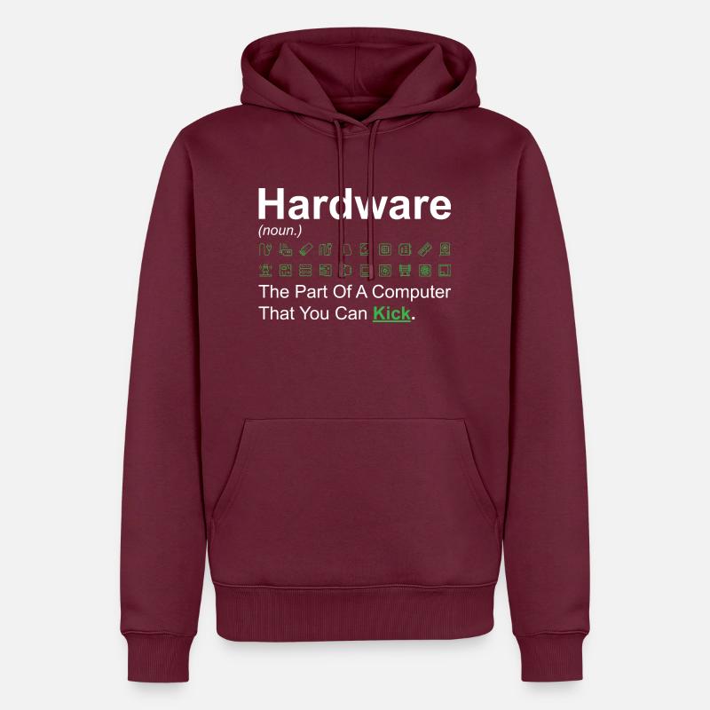 Programmierer Coder Software Entwickler - Männer Premium Bio Hoodie - Burgunderrot