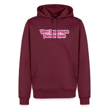 VIP Babysprüche - Männer Premium Bio Hoodie - Burgunderrot - Vorne - Nico (187cm)