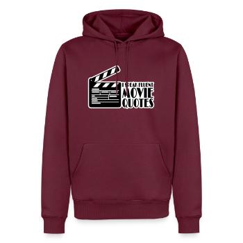 parler couramment des citations de films - Sweat à capuche Premium bio Homme - bourgogne - Devant - Nico (187cm)