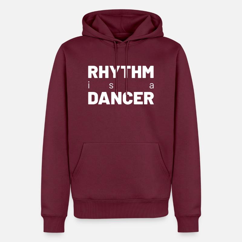 Rhythm is a dancer - Männer Premium Bio Hoodie - Burgunderrot