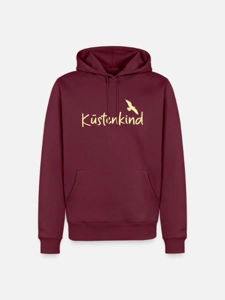 Küstenkind Möwe - Männer Premium Bio Hoodie - Burgunderrot