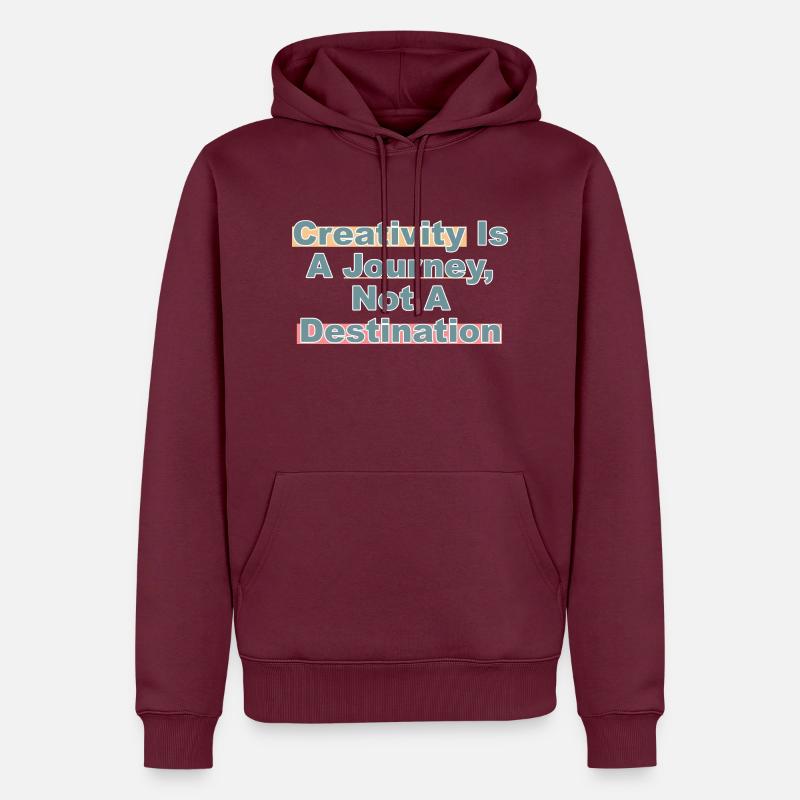 Parcours créatif - Sweat à capuche Premium bio Homme - bourgogne