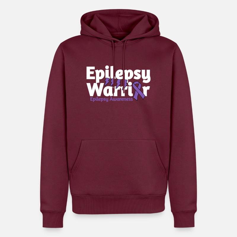 Epilepsy Warrior - Männer Premium Bio Hoodie - Burgunderrot