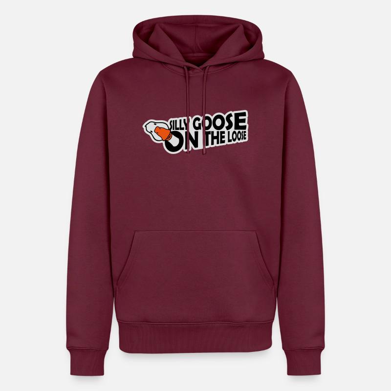 oie en liberté - Sweat à capuche Premium bio Homme - bourgogne