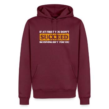 Échec du parachutisme ? Ce n’est pas votre truc ! Un design épique - Sweat à capuche Premium bio Homme - bourgogne - Devant - Nico (187cm)