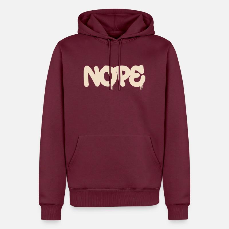 Nope - Dites simplement non! - Sweat à capuche Premium bio Homme - bourgogne