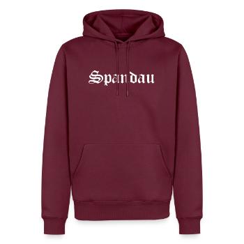 Spandau Berlin Geschenk - Männer Premium Bio Hoodie - Burgunderrot - Vorne - Nico (187cm)