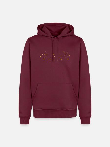 Stern Motiv Stern - Männer Premium Bio Hoodie - Burgunderrot