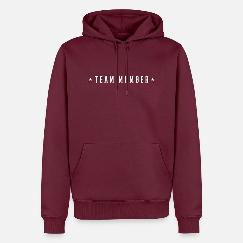 Équipier - Sweat à capuche Premium bio Homme - bourgogne